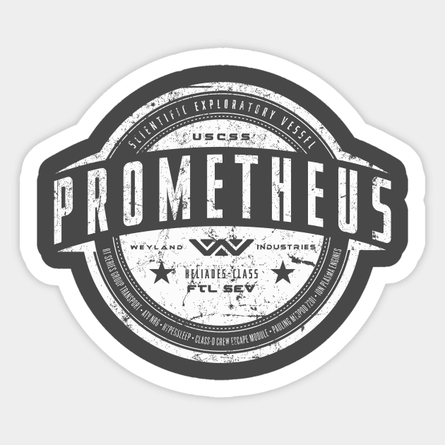 USCSS Prometheus Sticker by MindsparkCreative